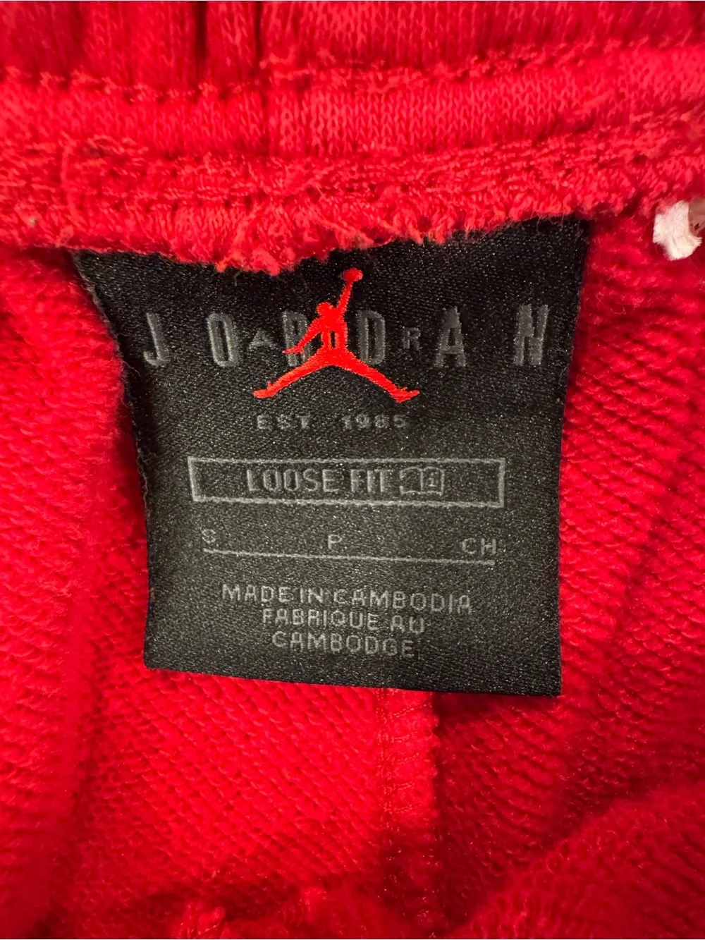 Jordan Men’s Bright Red Athletic Fleece Shorts